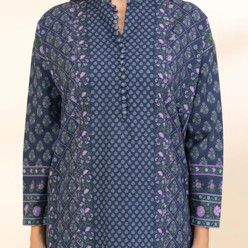 3 Piece - Printed Khaddar Suit