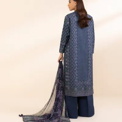 3 Piece - Printed Khaddar Suit