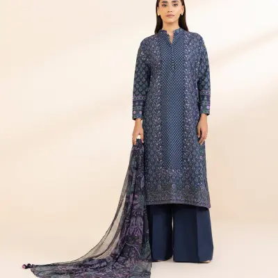 3 Piece - Printed Khaddar Suit