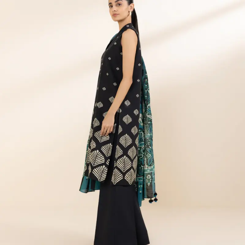 3 Piece - Printed Cambric Suit