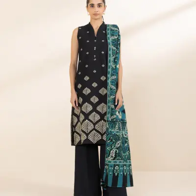 3 Piece - Printed Cambric Suit