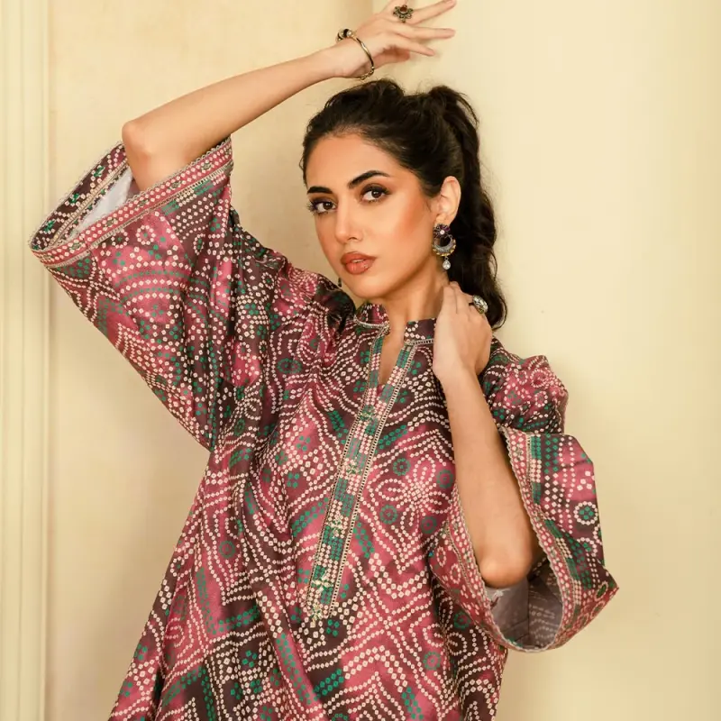 2 Piece - Printed Cambric Suit