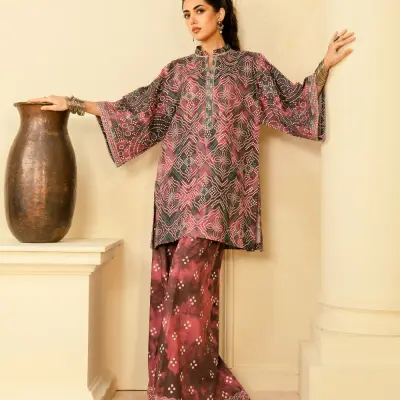 2 Piece - Printed Cambric Suit