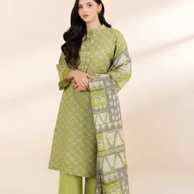 3 PIECE EMBROIDERED CAMBRIC SUIT