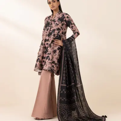 3 Piece - Printed Khaddar Suit