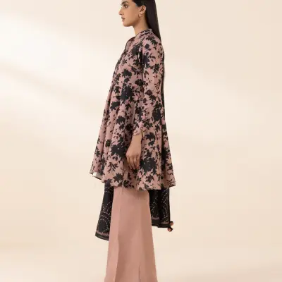 3 Piece - Printed Khaddar Suit