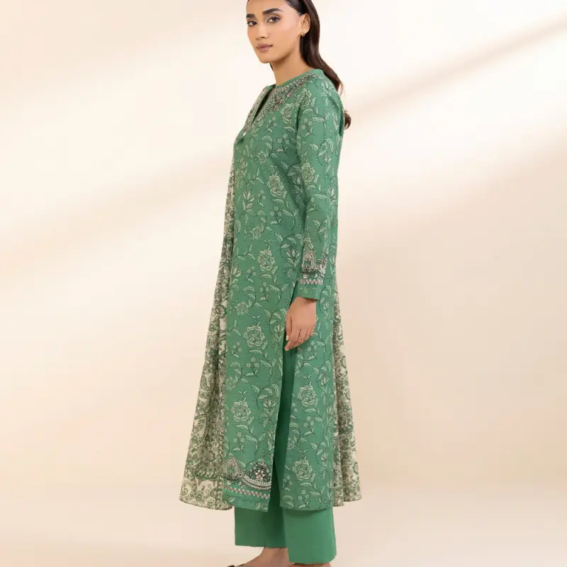 3 Piece - Embroidered Khaddar Suit