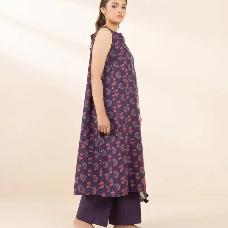 3 Piece - Printed Light Khaddar Suit