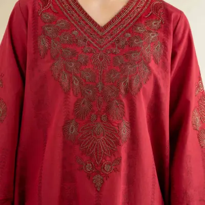 3 Piece - Jacquard Embroidered Suit