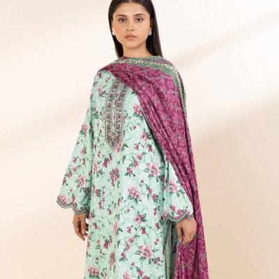 3 Piece - Embroidered Linen Suit