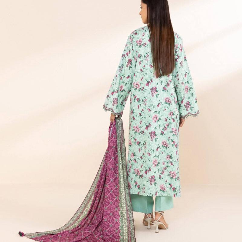 3 Piece - Embroidered Linen Suit