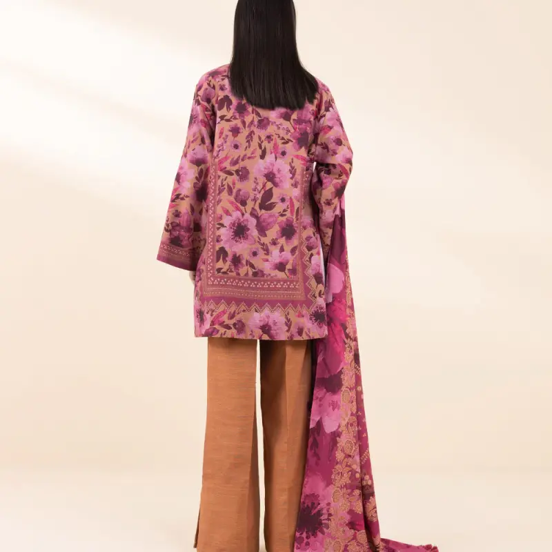 3 Piece - Printed Light Khaddar Suit
