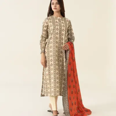 3 Piece - Printed Lawn Suit
