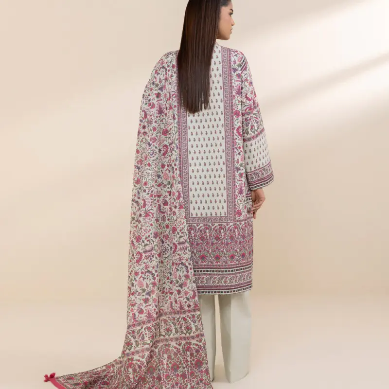 3 Piece - Printed Khaddar Suit