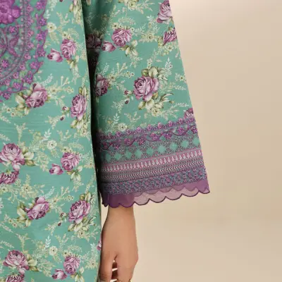 3 Piece - Embroidered Khaddar Suit